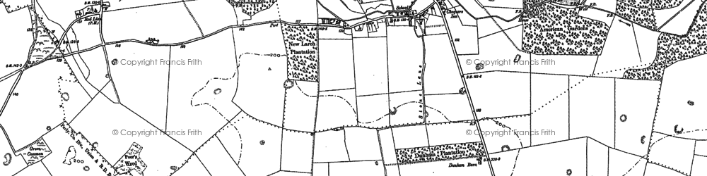 Old map of Lexham Hall in 1883