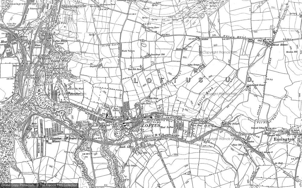 Old Map of East Loftus, 1893 - 1913 in 1893