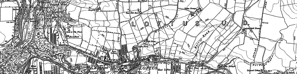 Old map of East Loftus in 1893