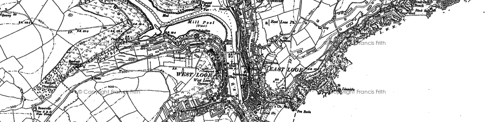 Old map of East Looe in 1905