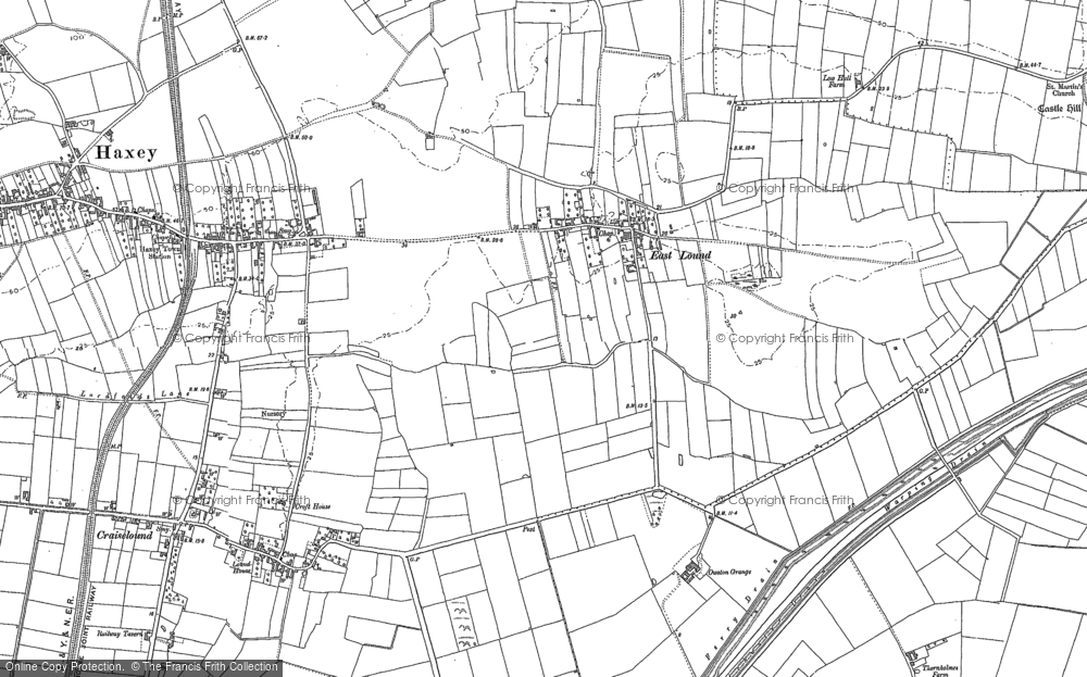 Old Map of East Lound, 1885 - 1905 in 1885