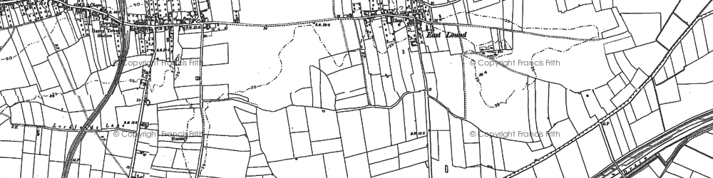 Old map of East Lound in 1885