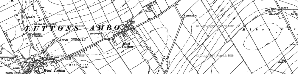 Old map of East Lutton in 1888
