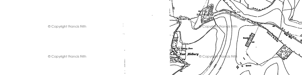 Old map of Zig-Zag Hill in 1900