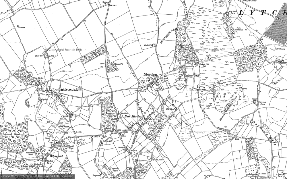 Old Map of East Morden, 1887 in 1887