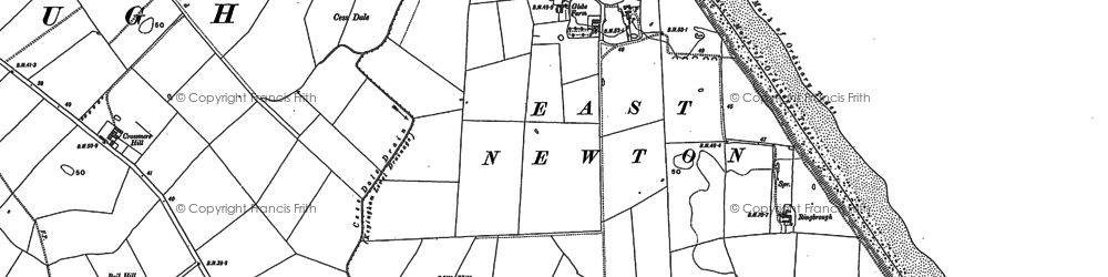 Old map of East Newton in 1908