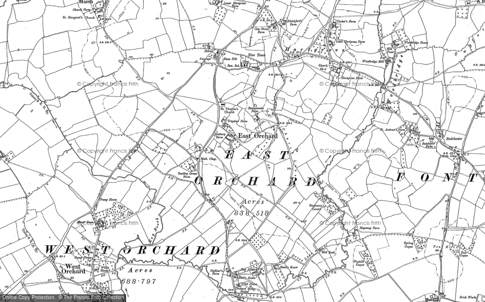 Old Map of East Orchard, 1900 in 1900