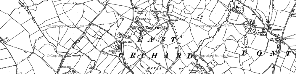 Old map of East Orchard in 1900