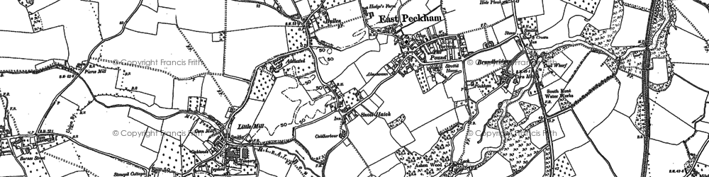 Old map of Little Mill in 1895