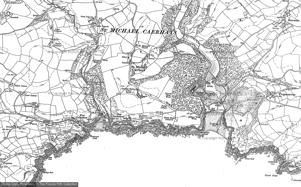 Old Map of East Portholland, 1906 - 1907 in 1906