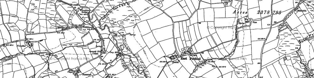 Old map of Narracott in 1884