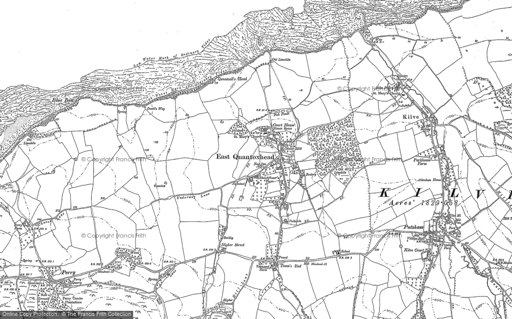Old Map of East Quantoxhead, 1902 in 1902