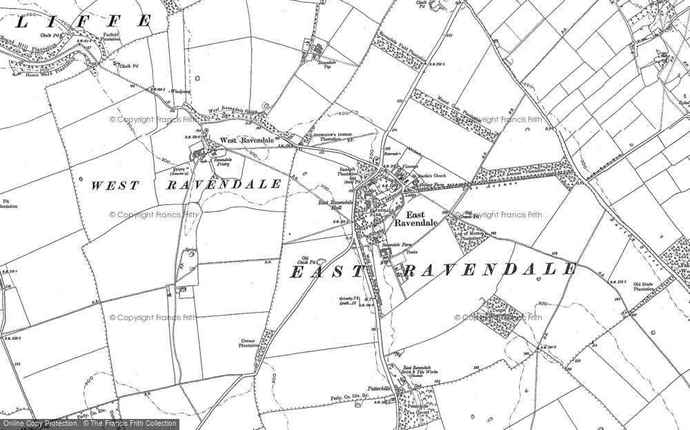Old Map of East Ravendale, 1887 in 1887