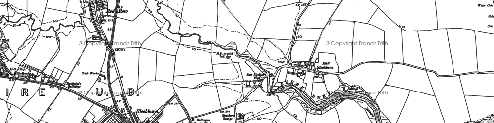 Old map of East Sleekburn in 1896