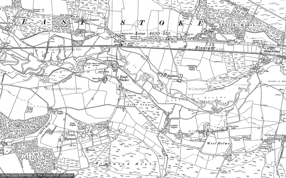 Old Map of East Stoke, 1886 - 1887 in 1886