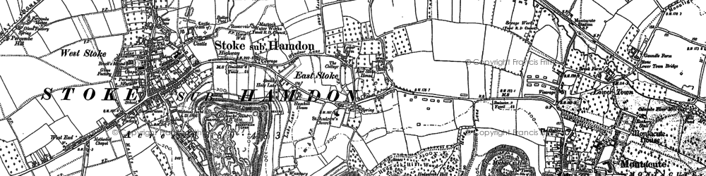 Old map of East Stoke in 1886