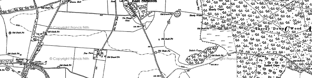 Old map of East Stratton in 1894