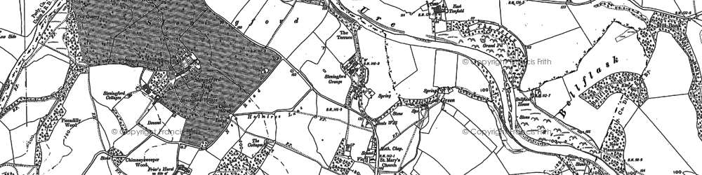 Old map of Bellflask in 1890