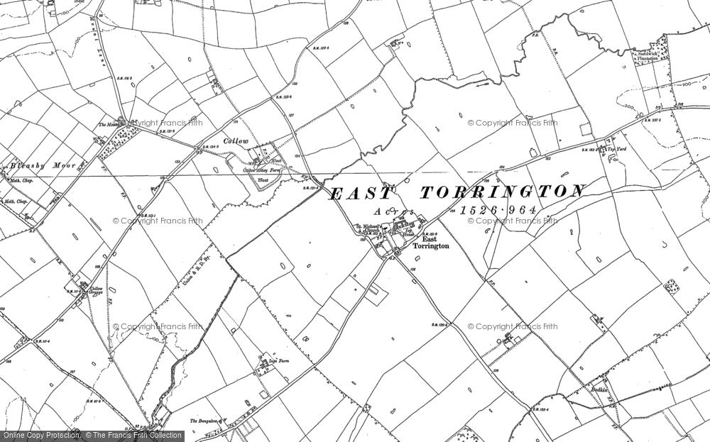 Old Map of East Torrington, 1886 in 1886