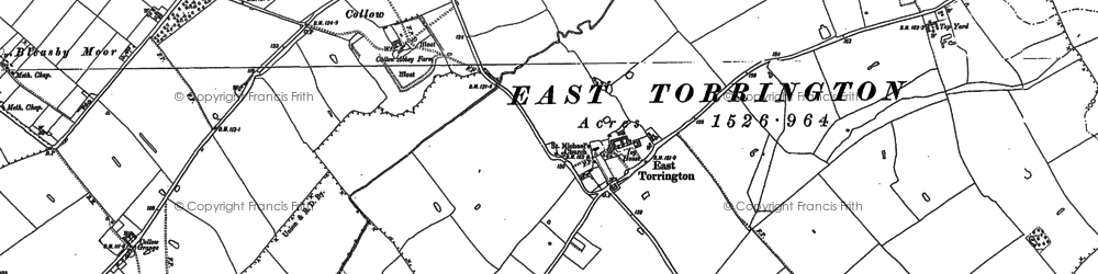 Old map of East Torrington in 1886
