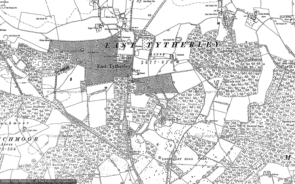 Old Map of East Tytherley, 1895 in 1895