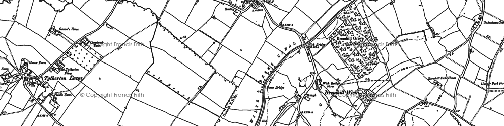 Old map of Bremhill Wick in 1899