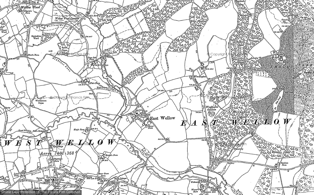 Old Map of East Wellow, 1895 in 1895