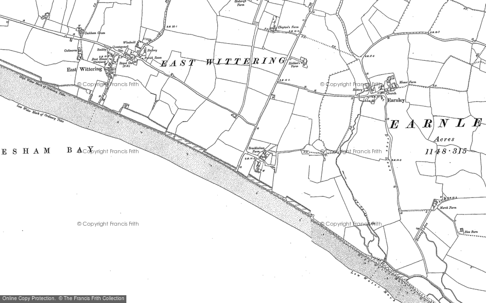Old Map of East Wittering, 1898 - 1909 in 1898