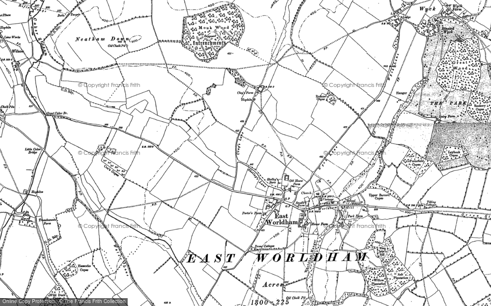 Old Map of East Worldham, 1895 - 1909 in 1895