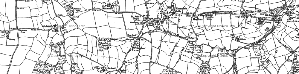 Old map of St John's Chapel in 1887