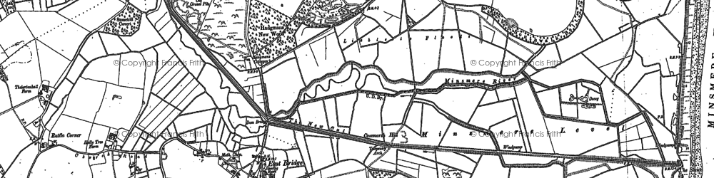 Old map of Eastbridge in 1883