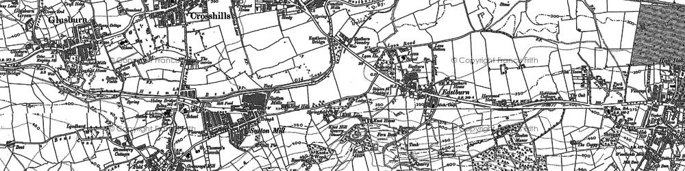 Old map of Eastburn in 1889