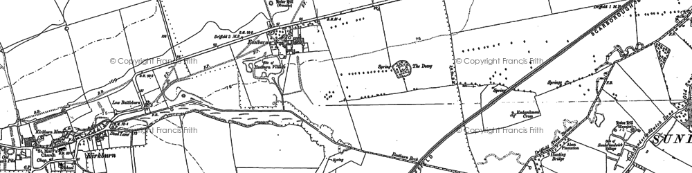 Old map of Eastburn Beck in 1890