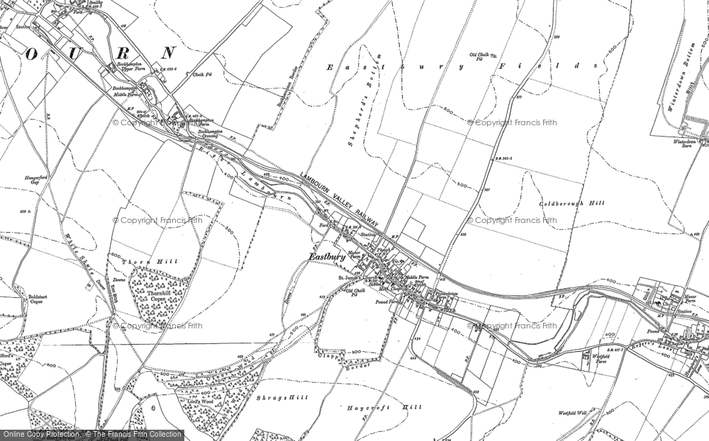 Old Map of Eastbury, 1898 - 1910 in 1898