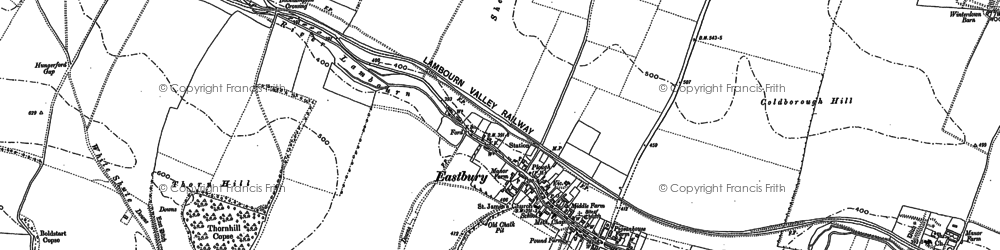 Old map of Eastbury in 1898