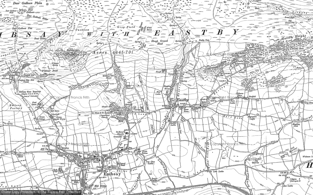 Old Map of Eastby, 1907 in 1907