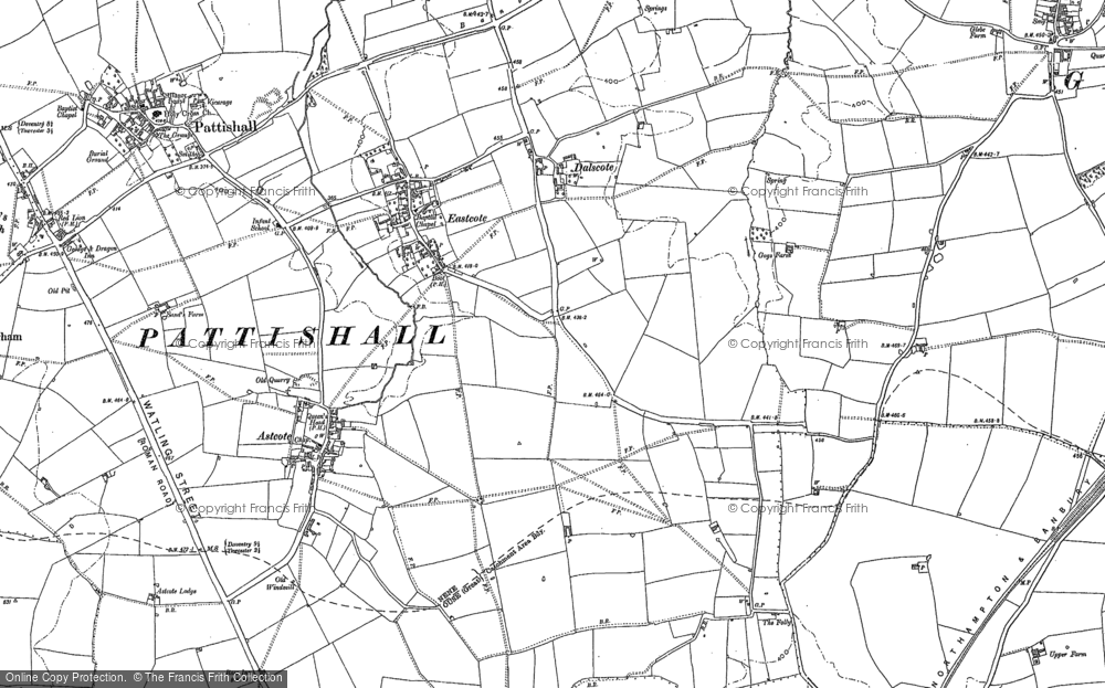 Old Map of Eastcote, 1883 in 1883