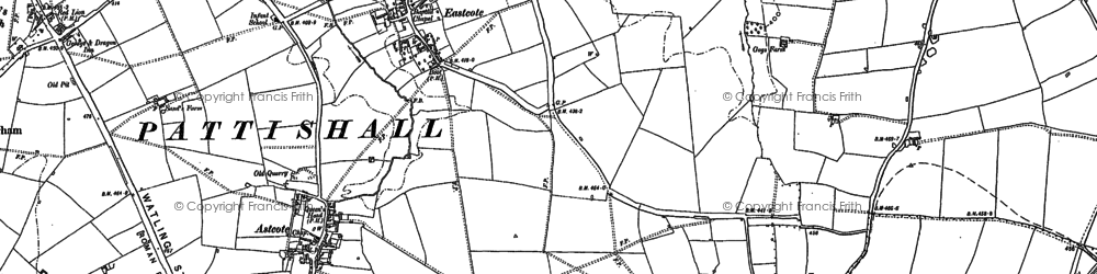 Old map of Eastcote in 1883