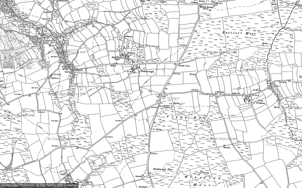 Old Map of Eastcott, 1887 - 1905 in 1887