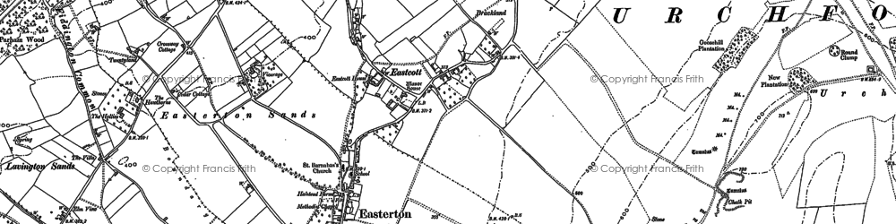 Old map of Eastcott in 1899