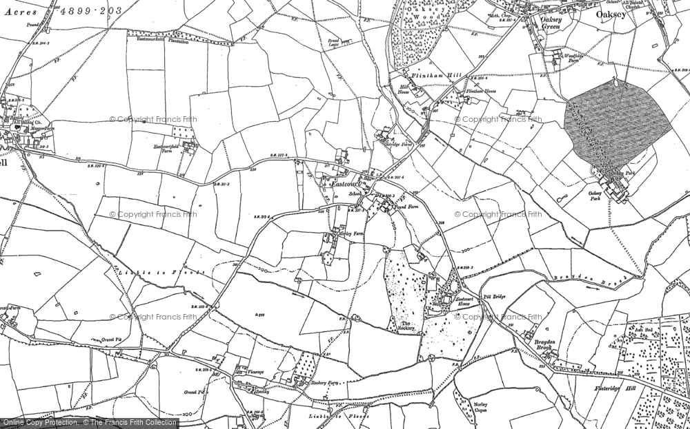 Old Map of Eastcourt, 1898 - 1920 in 1898