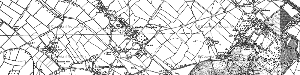 Old map of Compton Greenfield in 1901