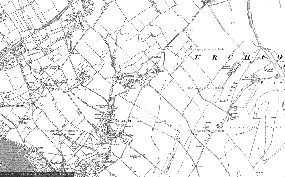 Old Map of Historic Map covering Easterton Sands in 1899