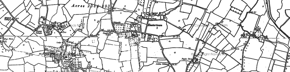 Old map of Eastertown in 1884