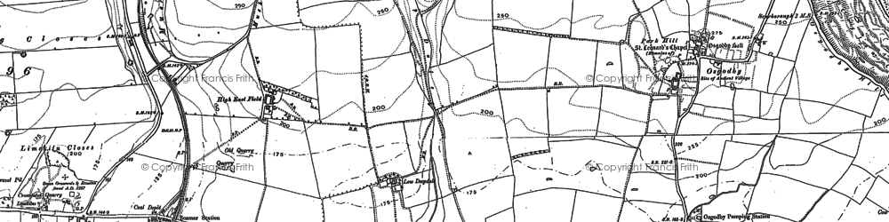 Old map of Eastfield in 1889