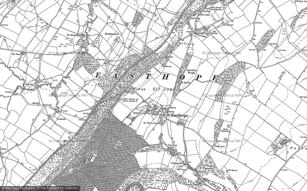 Old Map of Easthope, 1882 in 1882