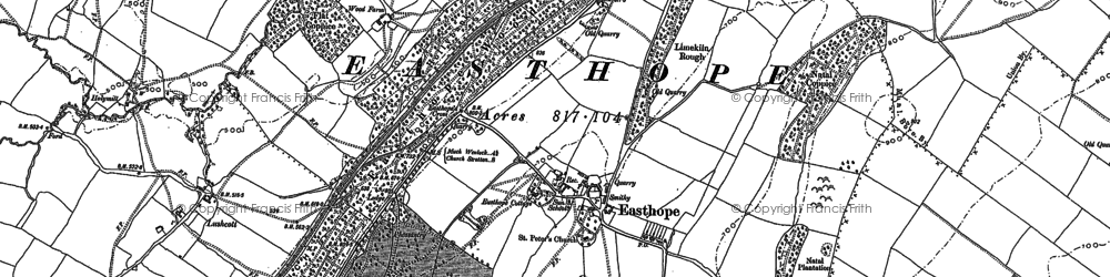 Old map of Easthope in 1882