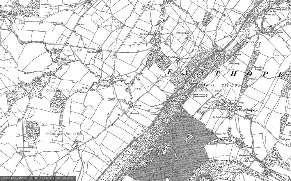 Old Map of Easthope Wood, 1882 in 1882