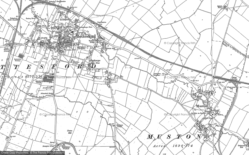 Old Map of Easthorpe, 1886 - 1902 in 1886