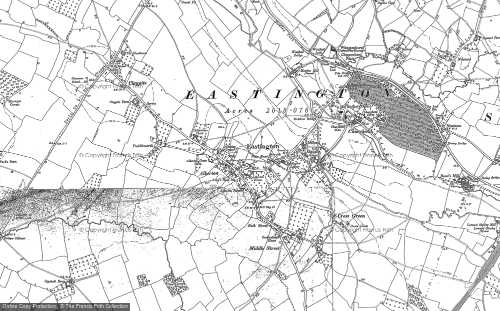 Old Map of Eastington, 1881 - 1882 in 1881